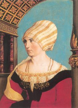 Hans The Younger Holbein : Portrait of Dorothea Meyer, nee Kannengiesser